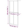 vidaXL Duschwand mit Ablage f&uuml;r Walk-In-Dusche Schwarz 80x195 cm ESG