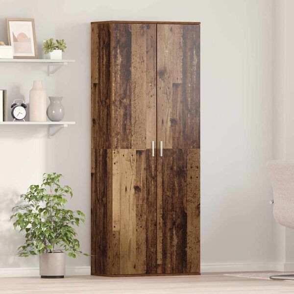 vidaXL Highboard Altholz 70 x 33,5 x 180 cm Holzwerkstoff