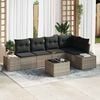 vidaXL Gartensofa-set 6 pcs Grau Poly-Rattan