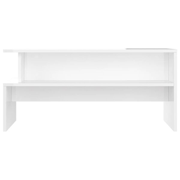 vidaXL Couchtisch Hochglanz-Wei&szlig; 90x55x42,5 cm Holzwerkstoff