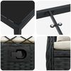 vidaXL Garten Essgruppe 3 pcs Schwarz Poly-Rattan