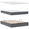 vidaXL Aufbewahrungsbett mit Matratze Dunkelgrau 140 x 190 cm Samt