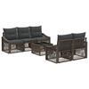 vidaXL Gartensofa-set 6 stk. Grau 55 x 55 x 37 cm Poly-Rattan