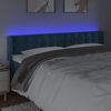 vidaXL LED Kopfteil Dunkelblau 203x16x78/88 cm Samt