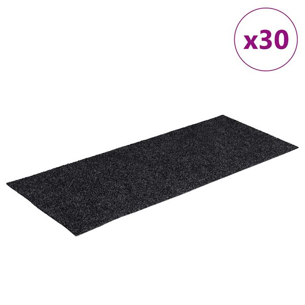 vidaXL Stufenmatten Selbstklebend 30 Stk. 60x25 cm Grau Rechteckig
