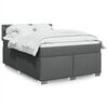 vidaXL Boxspringbett mit Matratze Dunkelgrau 140x190 cm Stoff