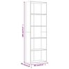 vidaXL B&uuml;cherregal 5 F&auml;cher Braun Eichen-Optik 60x30x189 cm