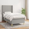 vidaXL Boxspringbett mit Matratze Hellgrau 90x190 cm Stoff