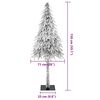 vidaXL Weihnachtsbaum mit 150 LEDs Wei&szlig; 150 cm PE und Stahl