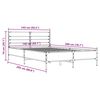 vidaXL Bettgestell R&auml;uchereiche 140x200 cm Holzwerkstoff und Metall