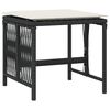 vidaXL 11-tlg. Garten-Essgruppe mit Kissen Schwarz Poly Rattan