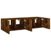 vidaXL TV-Wandschr&auml;nke mit LED-Leuchten 2 Stk. R&auml;uchereiche 60x35x31cm