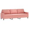 vidaXL 4-tlg. Sofagarnitur mit Kissen Rosa Samt