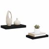 vidaXL Schweberegale 2 Stk. Schwarz 40x23x3,8 cm MDF