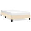 vidaXL Bettgestell ohne Matratze Creme 90x190 cm Stoff