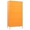 vidaXL Kleiderschrank Senfgelb 90x50x180 cm Stahl