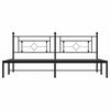 vidaXL Bettgestell mit Kopfteil Metall Schwarz 193x203 cm