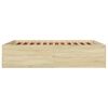 vidaXL Bettgestell Sonoma-Eiche 160x200 cm Holzwerkstoff