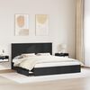 vidaXL Aufbewahrungsbett Schwarz 200 x 200 cm Holzwerkstoff