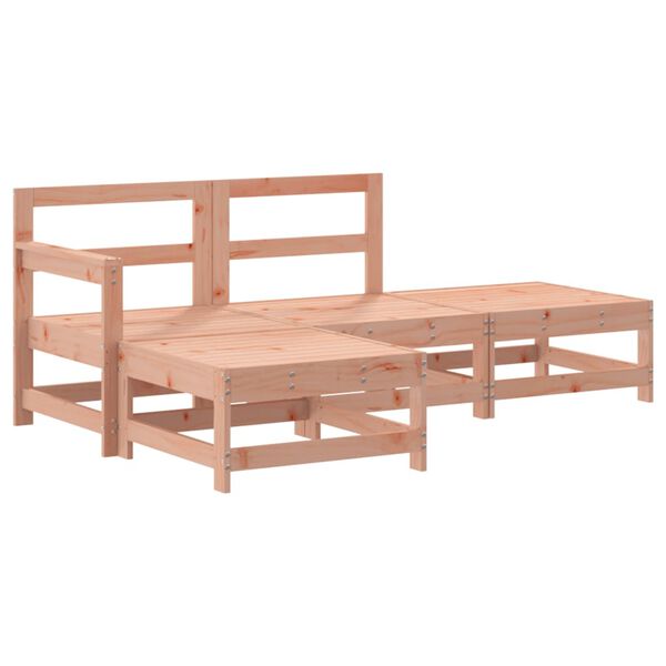 vidaXL 4-tlg. Garten-Lounge-Set Massivholz Douglasie