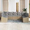 vidaXL Garten-Sofa-Set 9 pcs Beige Poly Rattan