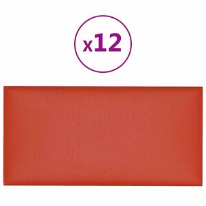 vidaXL Wandkopfteilen 12 stk. 30 x 15 cm Schwarz Stoff