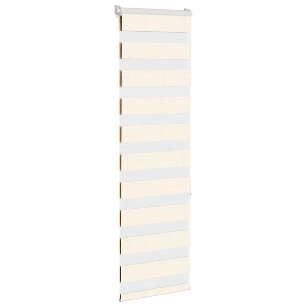 vidaXL Doppelrollo Marmorbeige 45x150 cm Stoffbreite 40,9 cm Polyester