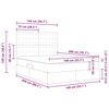 vidaXL Aufbewahrungsbett mit Matratze Dunkelgrau 140 x 200 cm Samt