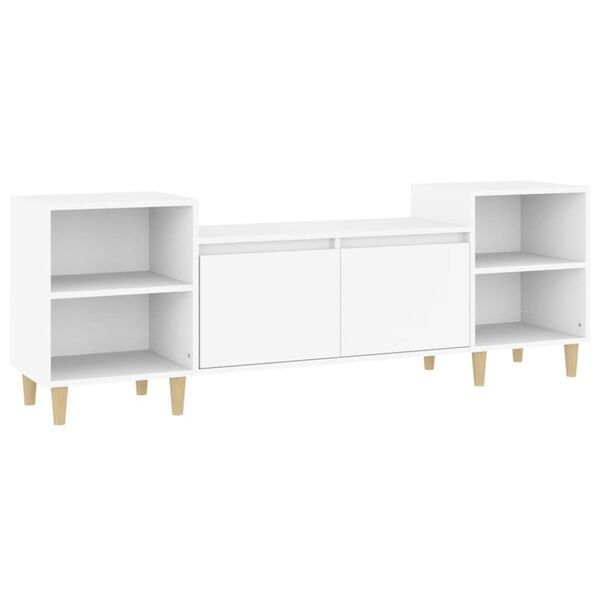 vidaXL TV-Schrank Wei&szlig; 160x35x55 cm Holzwerkstoff