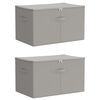 vidaXL Aufbewahrungsbox 2 stk. Vliesstoff 55 x 35 x 32 cm 61,6 L Grau
