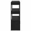 vidaXL Sideboard Schwarz Eichen-Optik 30 x 80 x 90 cm Holzwerkstoff