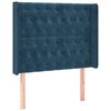 vidaXL LED Kopfteil Dunkelblau 93x16x118/128 cm Samt