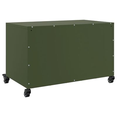 vidaXL TV-Schrank Olivgrün 68x39x43,5 cm Stahl