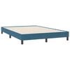 vidaXL Boxspringbett mit Matratze Dunkelblau 140x220 cm Samt