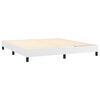 vidaXL Boxspringbett mit Matratze Wei&szlig; 180x200 cm Kunstleder