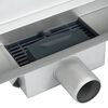 vidaXL Wandmontierter Duschablauf Silber 50 cm Edelstahl 304