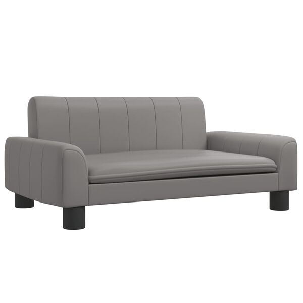 vidaXL Kindersofa Grau 70x45x30 cm Kunstleder