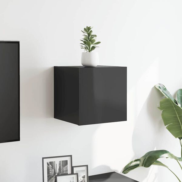 vidaXL TV-Wandschrank Hochglanz-Grau 30,5x30x30 cm