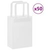 vidaXL Papiertragetaschen 50 Stk. mit Henkeln Wei&szlig; 15x8x21 cm