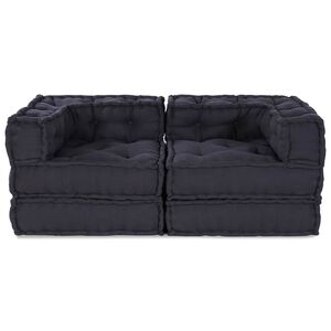 vidaXL Modulare Sofagarnitur 2 stk. Stoff Anthrazit 140 x 70 x 56 cm