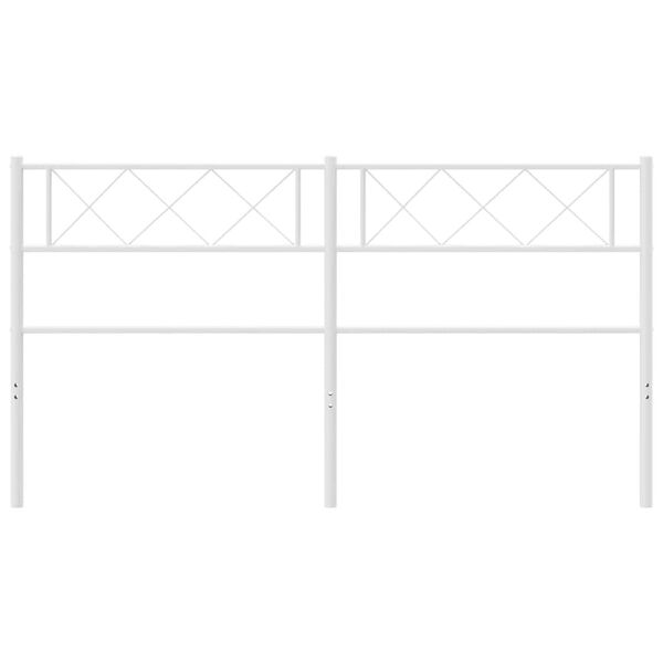 vidaXL Kopfteil Metall Wei&szlig; 135 cm