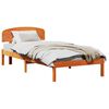 vidaXL Bettrahmen Wachsbraun 90 x 190 cm Massives Kiefernholz