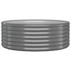 vidaXL Hochbeet Verzinkter Stahl 100x100x36 cm Grau