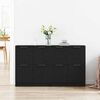 vidaXL Sideboard Schwarz Eichen-Optik 180 x 30 x 70 cm Holzwerkstoff