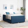 vidaXL Bettrahmen mit Matratze Blau 160 x 200 cm Stoff