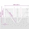 vidaXL Zaunpfosten Gr&uuml;n 10 x 0,5 m (50 mm Maschen) Stahl und PVC