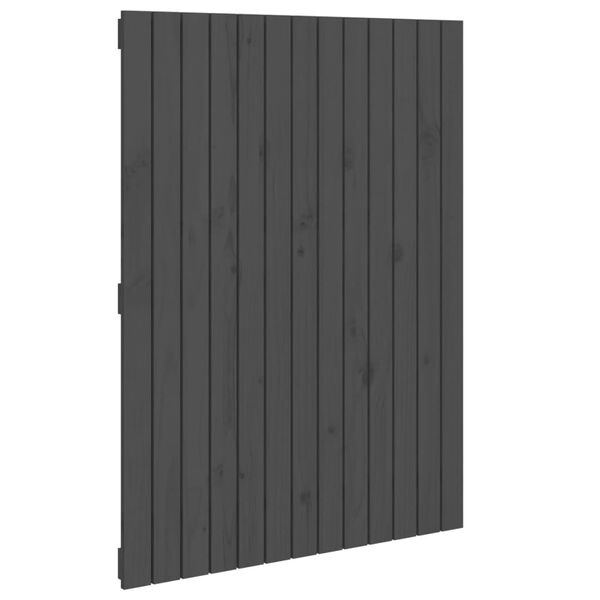 vidaXL Wand-Kopfteil Grau 82,5x3x110 cm Massivholz Kiefer