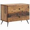 vidaXL Nachttisch Altholz 62 x 34,5 x 47,5 cm Holzwerkstoff