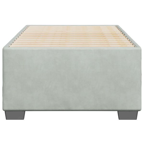 vidaXL Bettgestell ohne Matratze Hellgrau 90x190 cm Samt