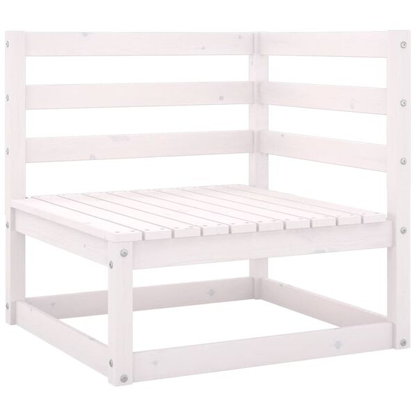 vidaXL 5-tlg. Garten-Lounge-Set Wei&szlig; Massivholz Kiefer